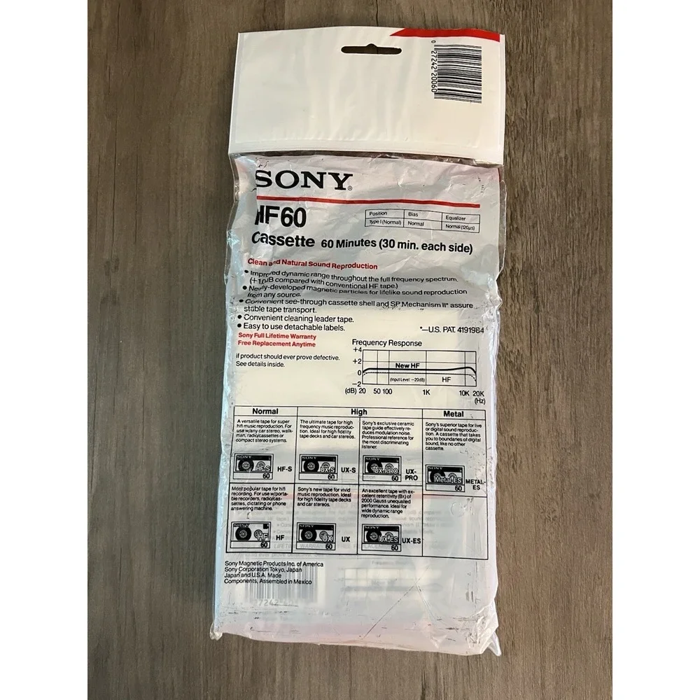 Sony H F 60 Cassette Tapes Type 1‎ Normal Bias Condition 2 New In Cases